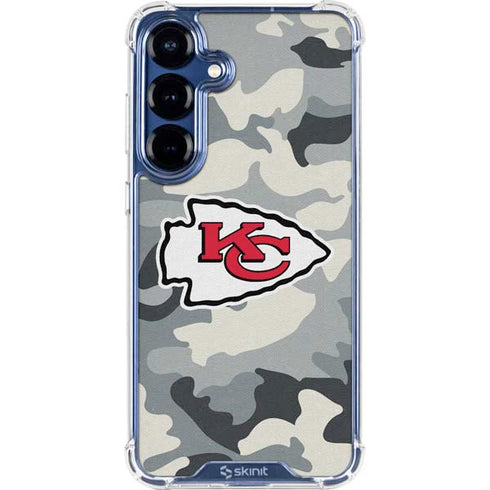 NFL Kansas City Chiefs Camo Galaxy S25 Clear Case
